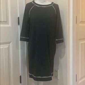 Max Studio Sweatshirt Dress Charcoal M